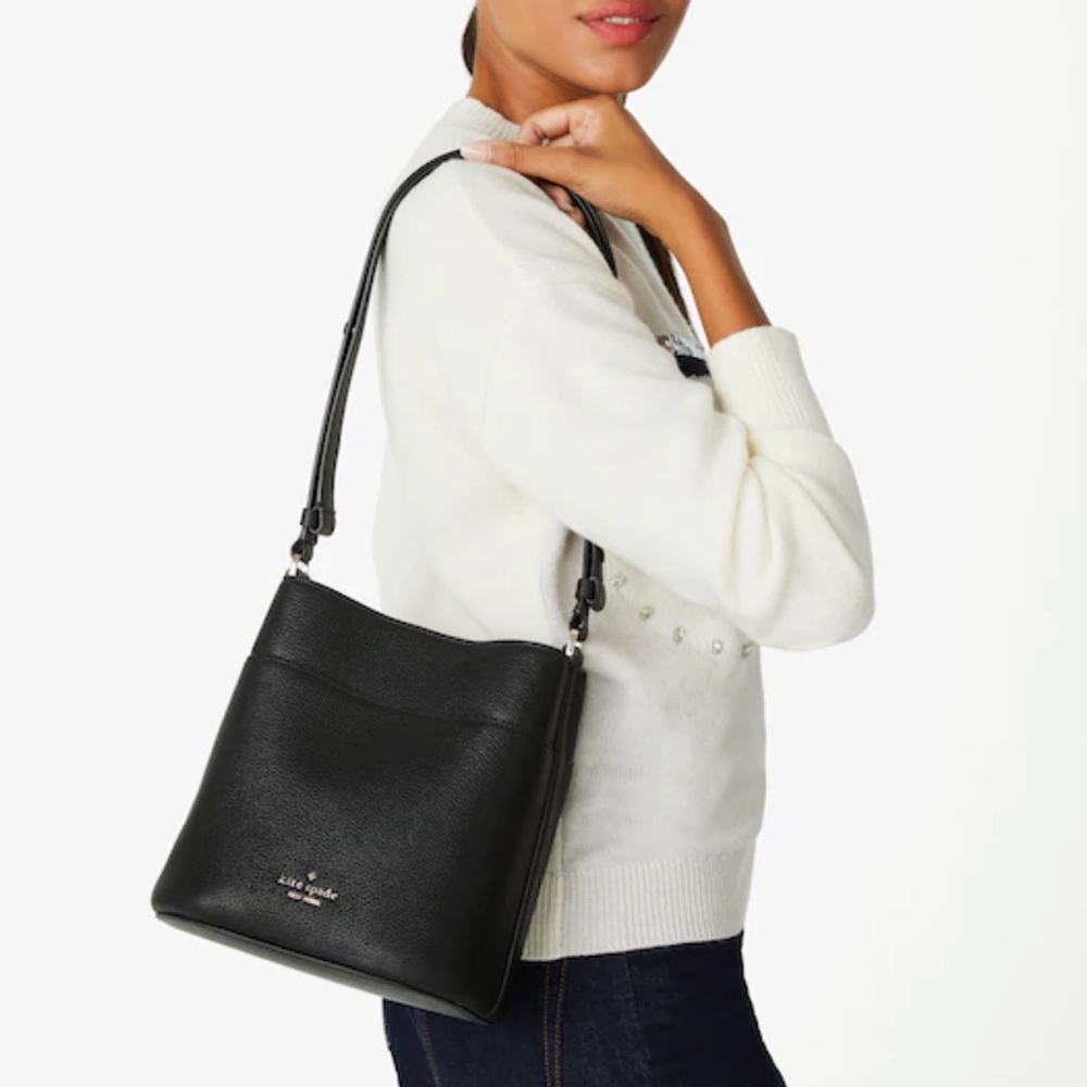 Kate Spade Leila Small Bucket Bag
COLOR:
Black 
NWT - Picture 2 of 16